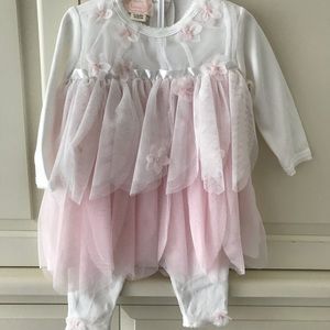 Tulle top and leggings set